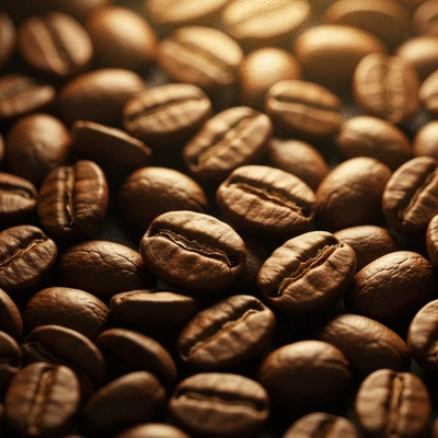 Close-up of premium specialty coffee beans being roasted